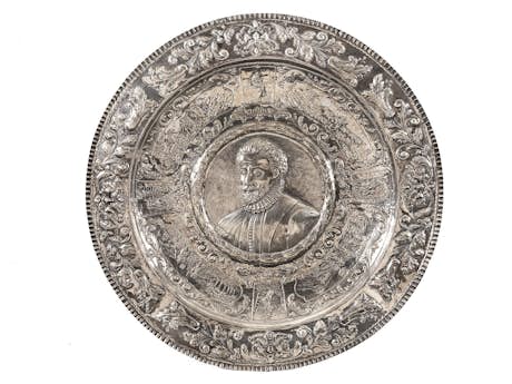 Silberplatte auf Miguel de Cervantes